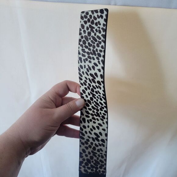New Ann Taylor Animal Print Fur Hide Waist Belt - Picture 6 of 10